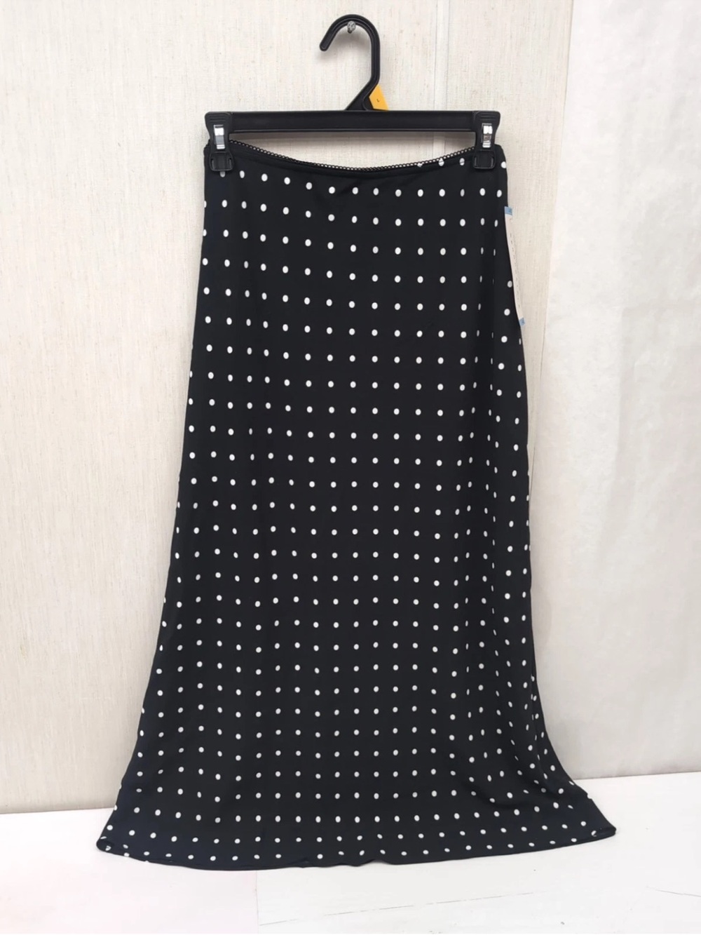 Aeropostale Black Maxi Skirt with White Polka Dots